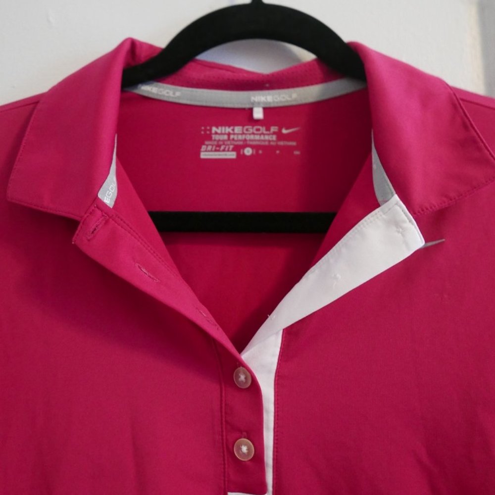 Nike Golf Tour Performance Pink Polo (Size S)